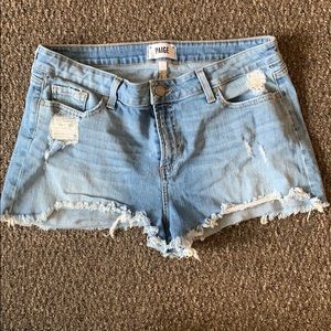 Paige Denim Distressed Shorts